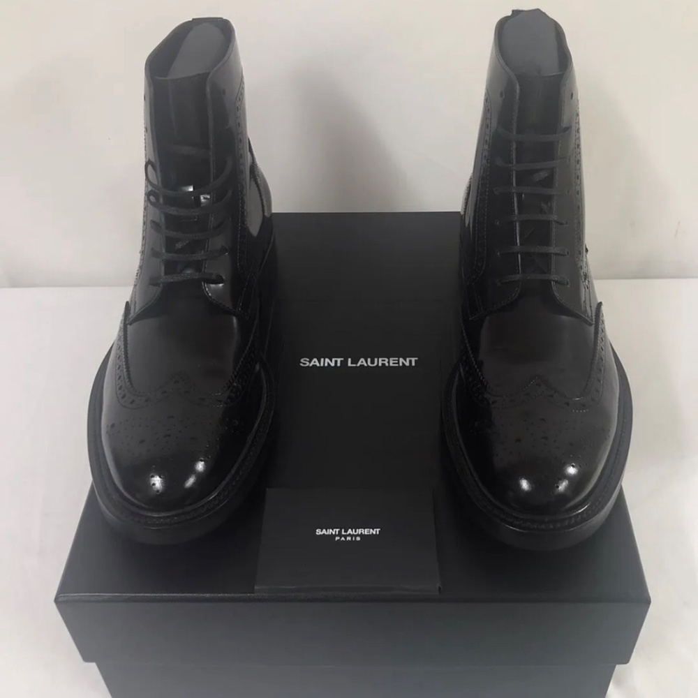 SAINT LAURENT Men’s Army Boots US11.5 Made in Italy - Picture 8 of 13